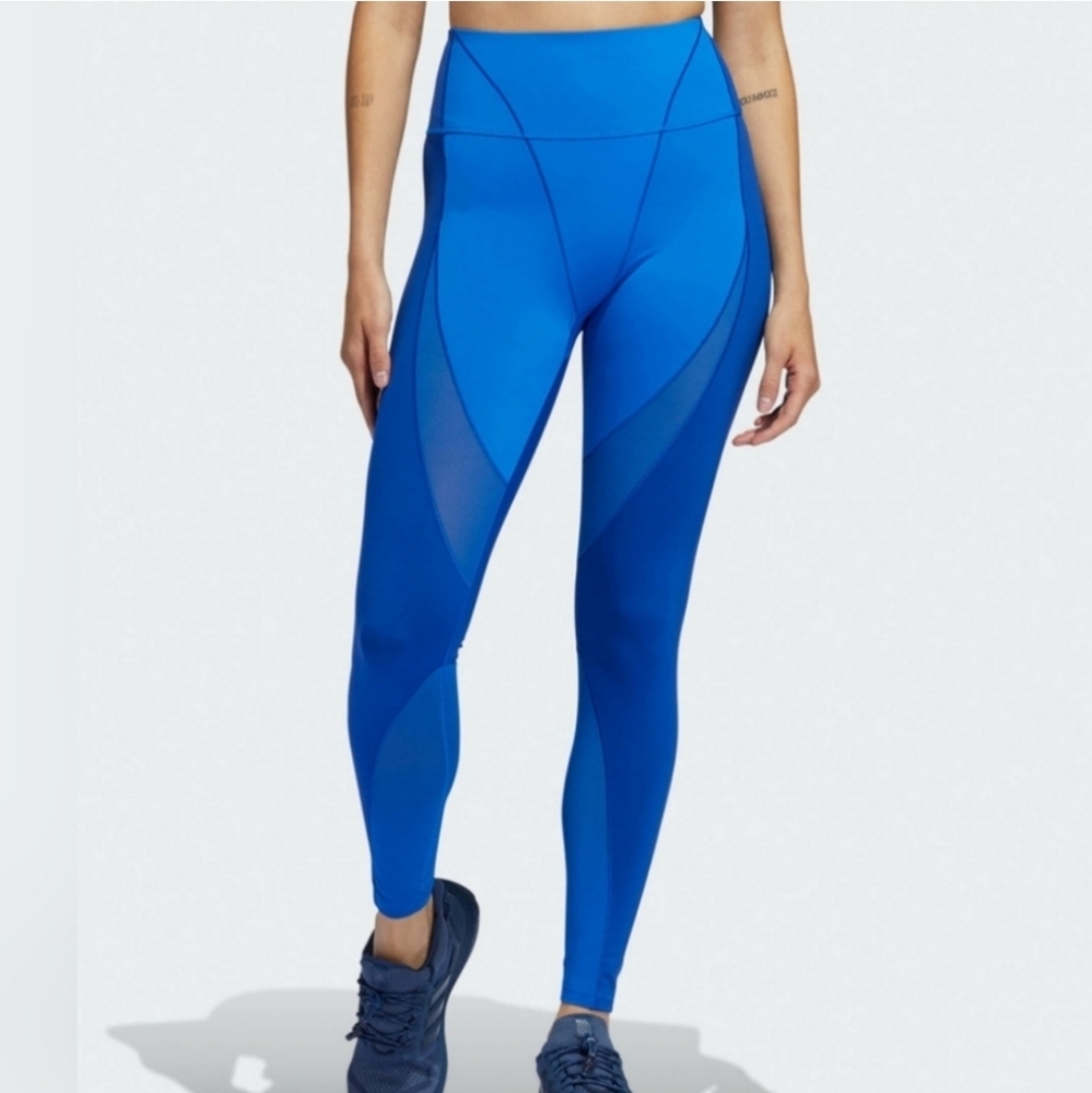Adidas Ivy Park Glory Blue/Team Royal Blue  High-Waisted Leggings Size Small